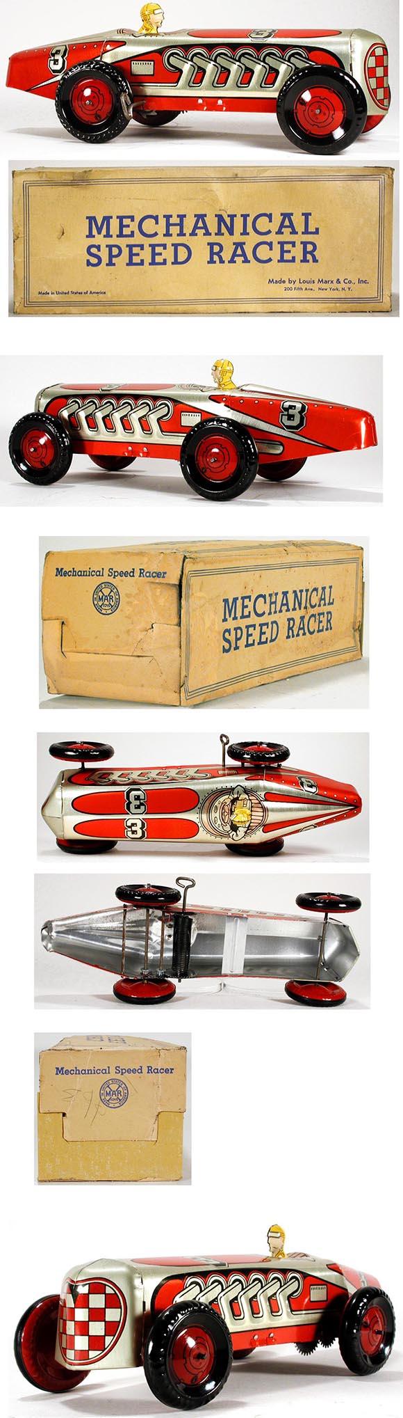 1948 Marx, Mechanical Speed Racer in Original Box